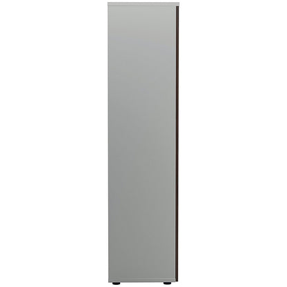 Jemini Two-Tone Tall Cupboard, 4 Shelves, 1800mm High, Walnut and White