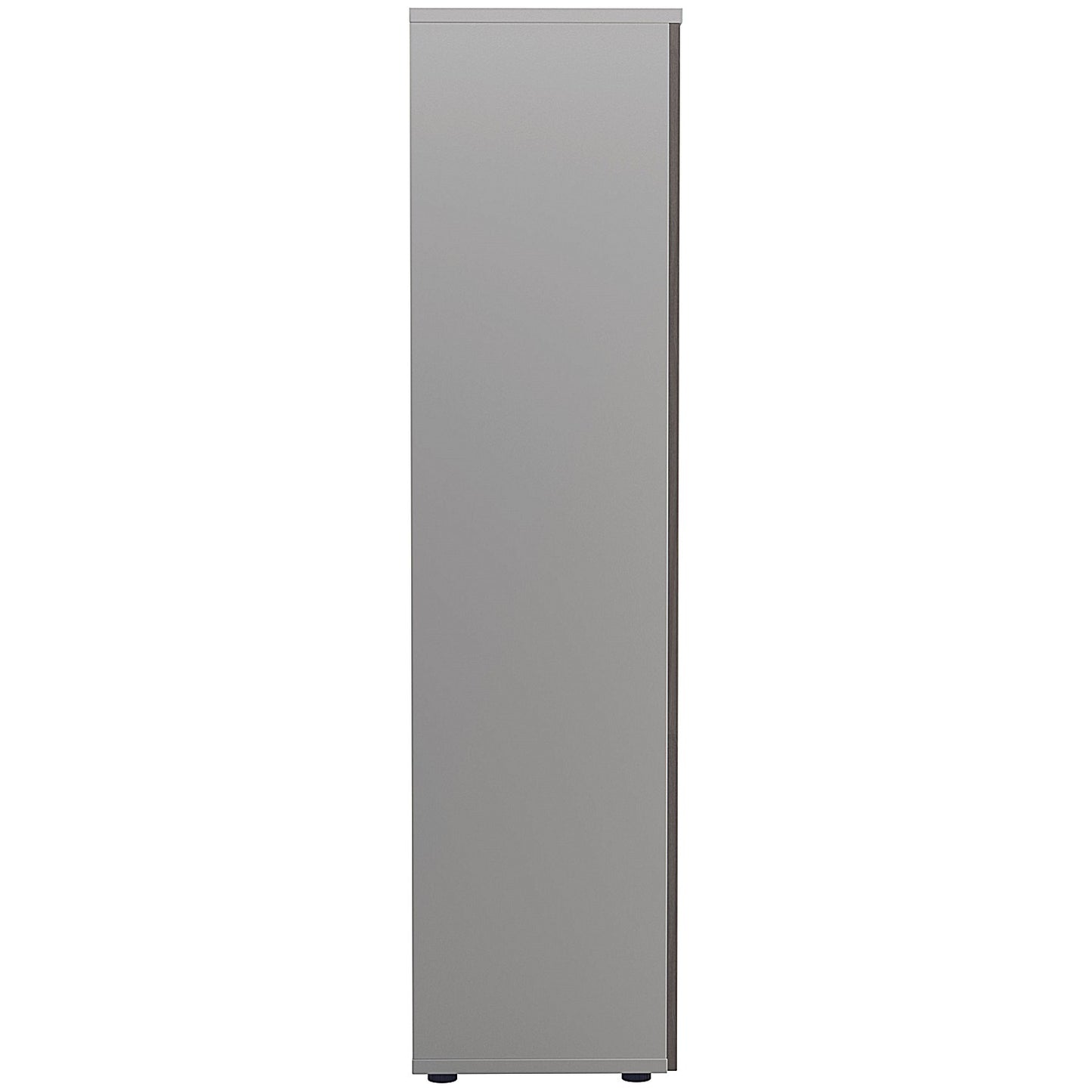Jemini Two-Tone Tall Cupboard, 4 Shelves, 1800mm High, Grey Oak and White