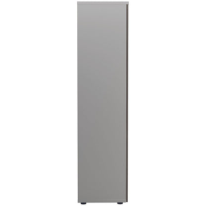 Jemini Two-Tone Tall Cupboard, 4 Shelves, 1800mm High, Grey Oak and White