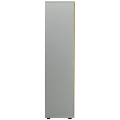 Jemini Two-Tone Tall Cupboard, 4 Shelves, 1800mm High, Maple and White