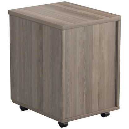 First 2 Drawer Mobile Pedestal, Grey Oak