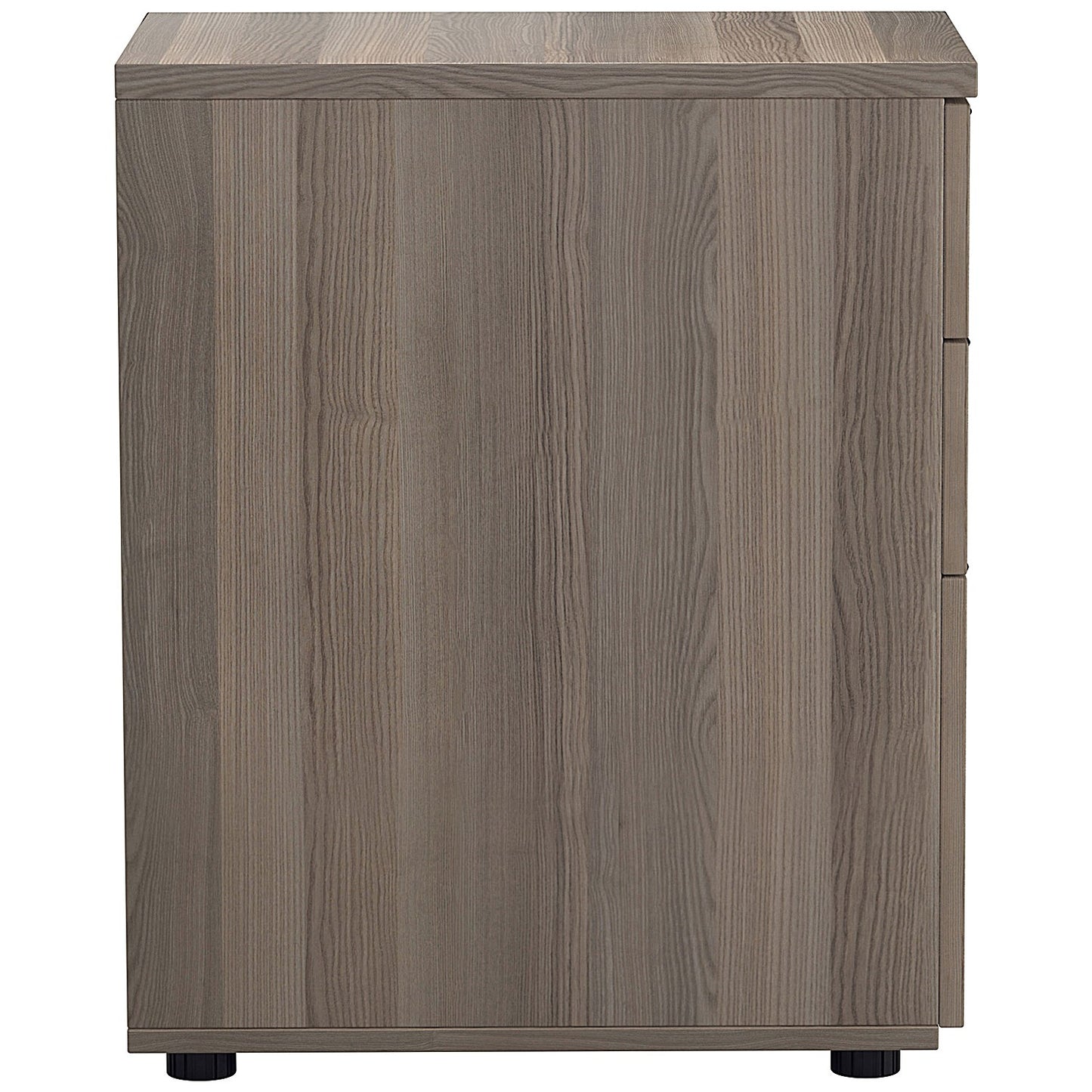 First 3 Drawer Desk High Pedestal, 800mm Deep, Grey Oak