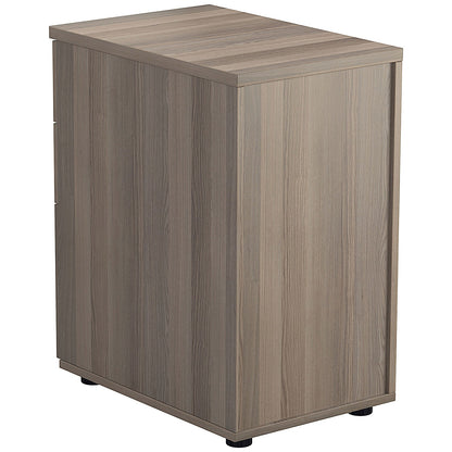 First 3 Drawer Desk High Pedestal, 800mm Deep, Grey Oak