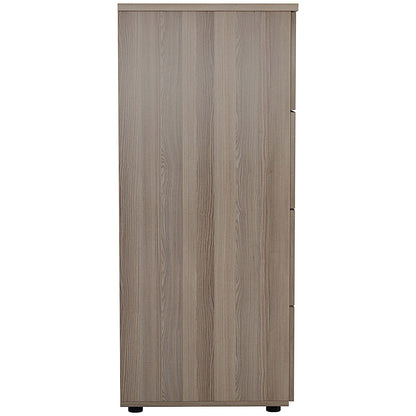 First Foolscap Filing Cabinet, 4 Drawer, Grey Oak
