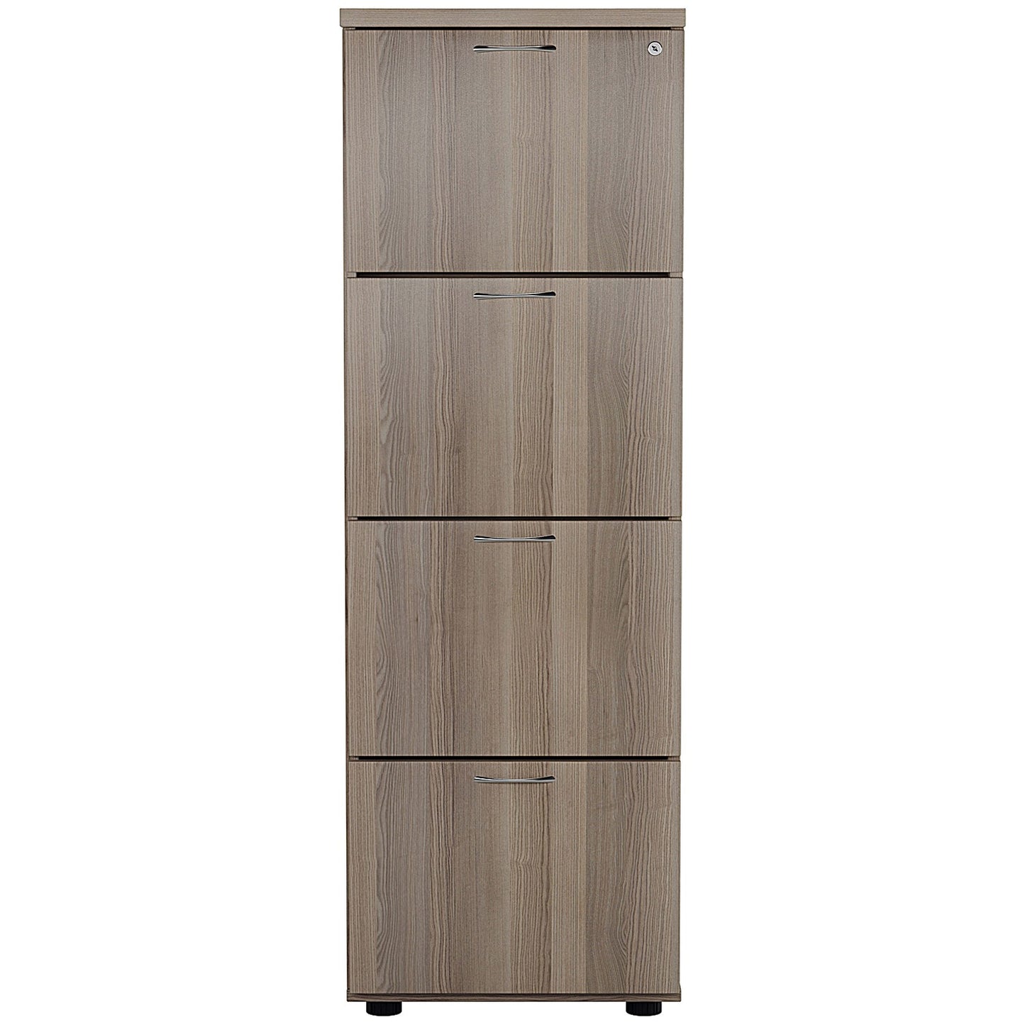 First Foolscap Filing Cabinet, 4 Drawer, Grey Oak