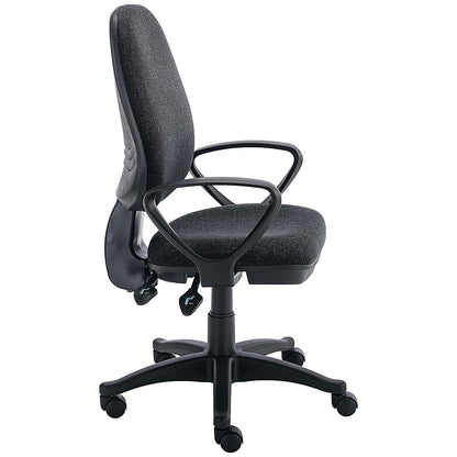 Astin Nesta Operator Chair with Fixed Arms, Charcoal