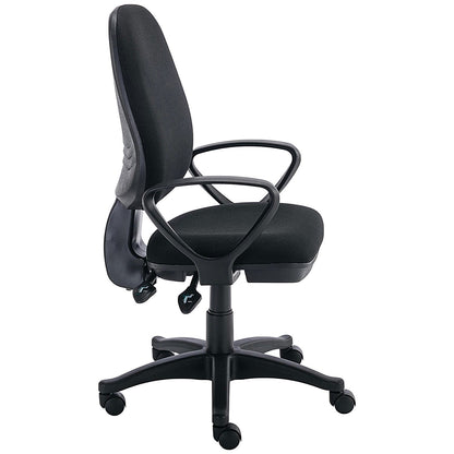 Astin Nesta Operator Chair with Fixed Arms, Black
