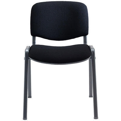 Jemini Ultra Multipurpose Black Frame Stacking Chair, Black