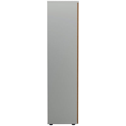 Jemini Two-Tone Tall Cupboard, 4 Shelves, 1800mm High, Oak and White