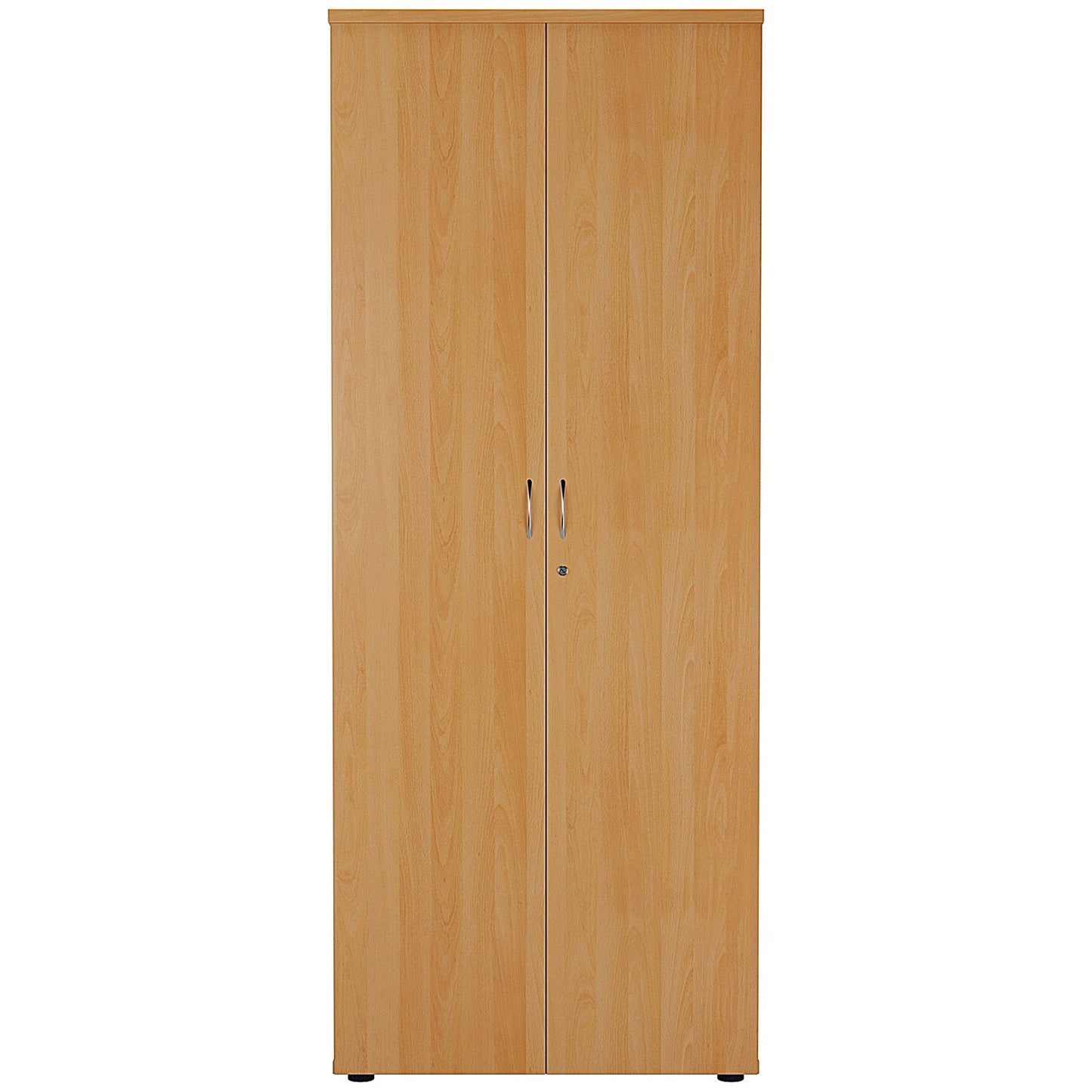 Jemini Extra Tall Wooden Cupboard, 4 Shelves, 2000mm High, Beech