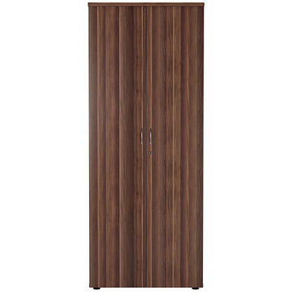 Jemini Extra Tall Wooden Cupboard, 4 Shelves, 2000mm High, Walnut