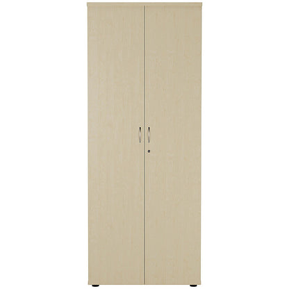 Jemini Extra Tall Wooden Cupboard, 4 Shelves, 2000mm High, Maple