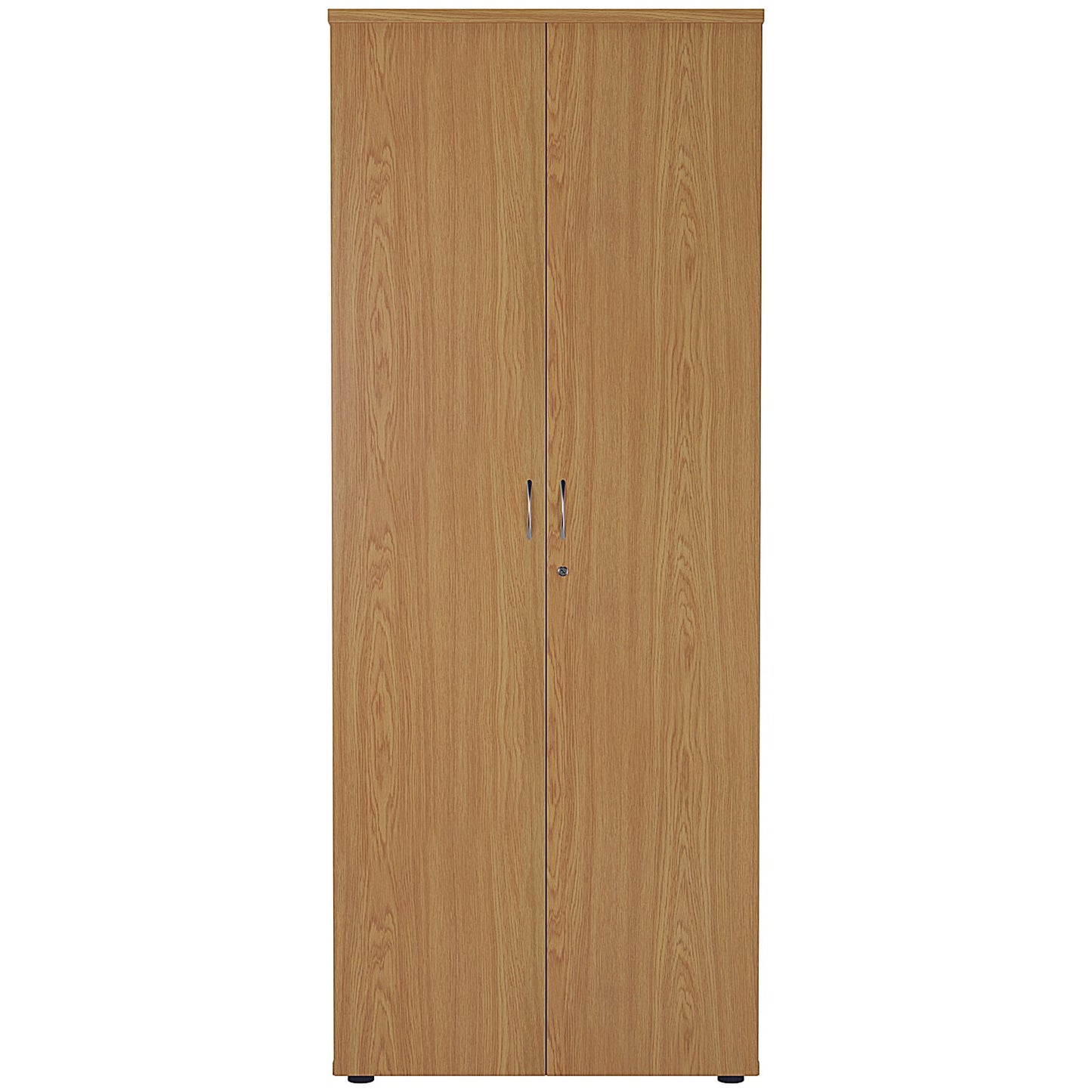 Jemini Extra Tall Wooden Cupboard, 4 Shelves, 2000mm High, Oak