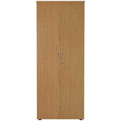 Jemini Extra Tall Wooden Cupboard, 4 Shelves, 2000mm High, Oak