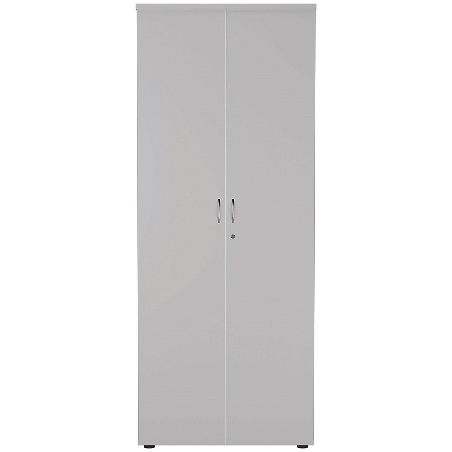 Jemini Extra Tall Wooden Cupboard, 4 Shelves, 2000mm High, White
