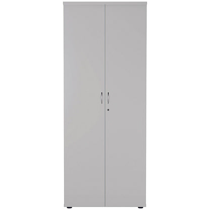 Jemini Extra Tall Wooden Cupboard, 4 Shelves, 2000mm High, White