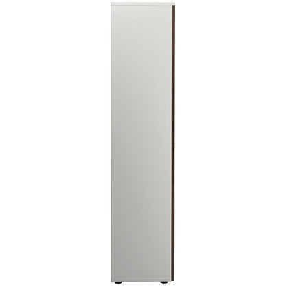 Jemini Two-Tone Extra Tall Cupboard, 4 Shelves, 2000mm High, Walnut and White