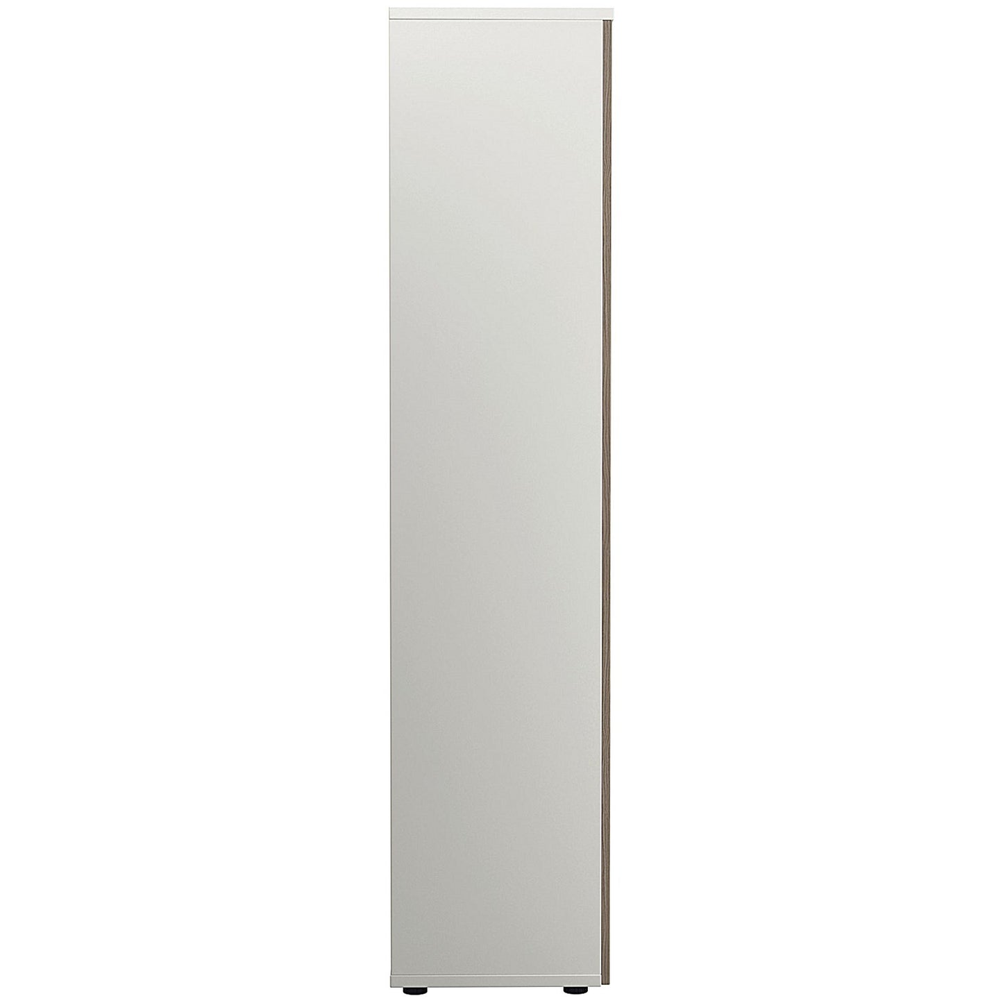 Jemini Two-Tone Extra Tall Cupboard, 4 Shelves, 2000mm High, Grey Oak and White
