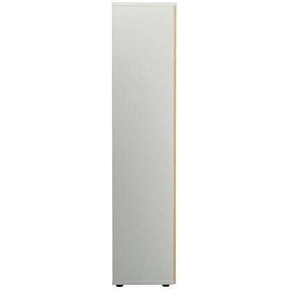 Jemini Two-Tone Extra Tall Cupboard, 4 Shelves, 2000mm High, Maple and White
