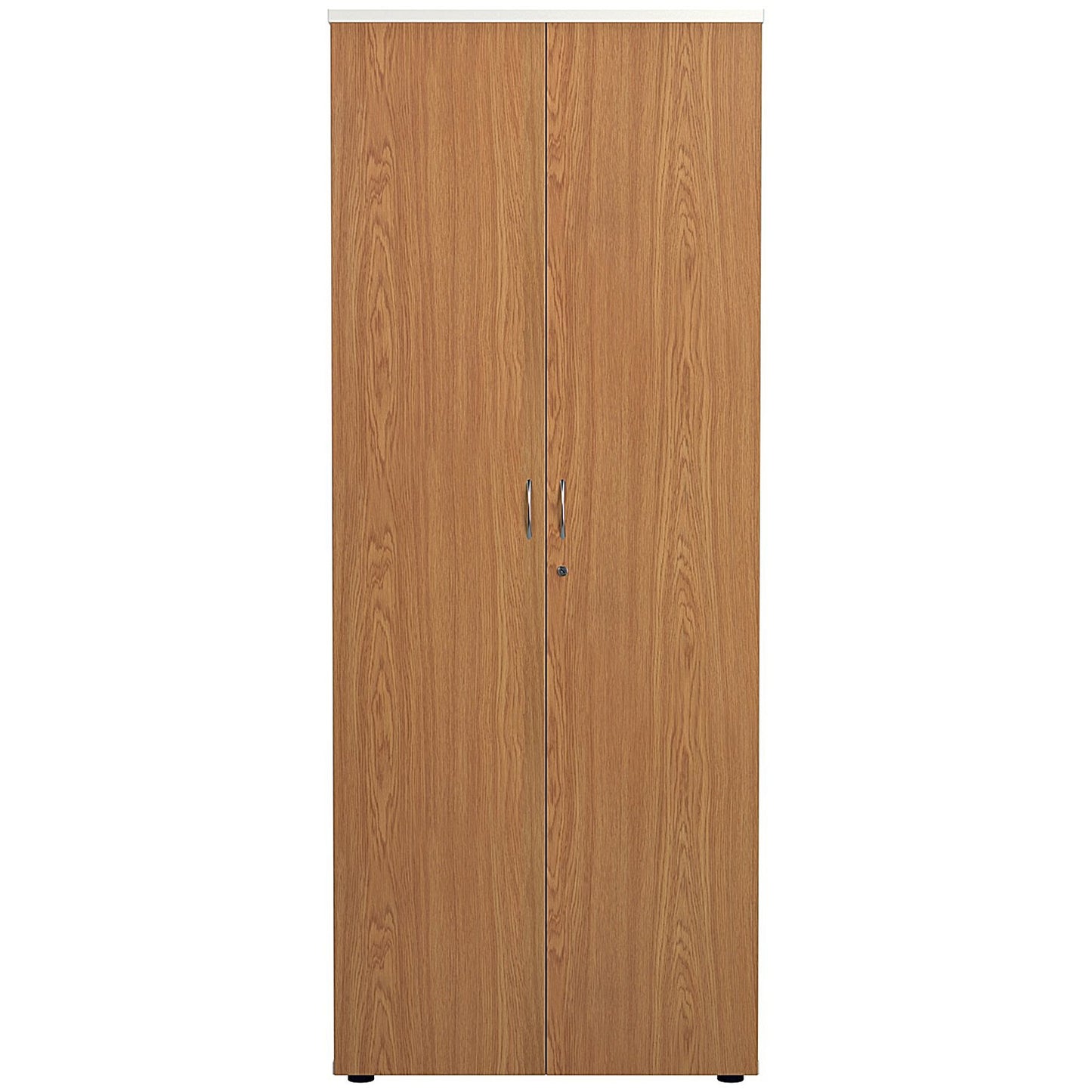 Jemini Two-Tone Extra Tall Cupboard, 4 Shelves, 2000mm High, Oak and White