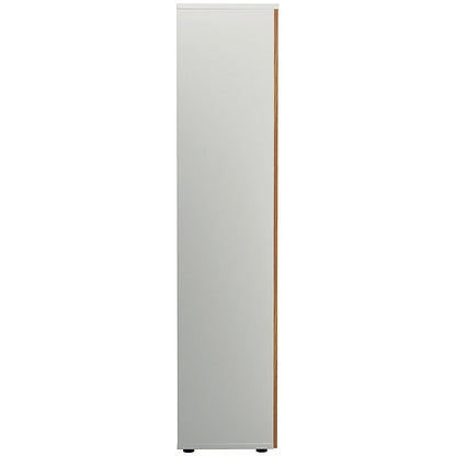 Jemini Two-Tone Extra Tall Cupboard, 4 Shelves, 2000mm High, Oak and White