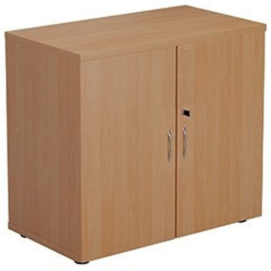 Jemini Desk High Wooden Cupboard, 1 Shelf, 730mm High, Beech
