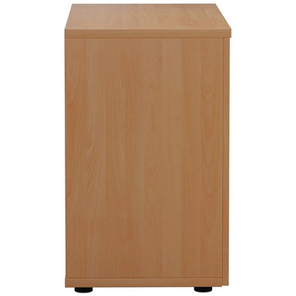 Jemini Desk High Wooden Cupboard, 1 Shelf, 730mm High, Beech