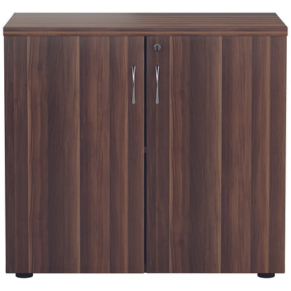 Jemini Desk High Wooden Cupboard, 1 Shelf, 730mm High, Walnut
