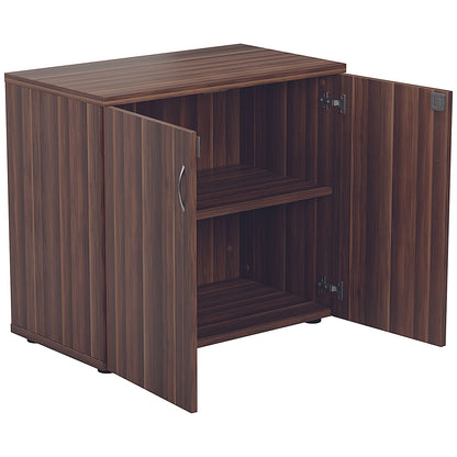 Jemini Desk High Wooden Cupboard, 1 Shelf, 730mm High, Walnut