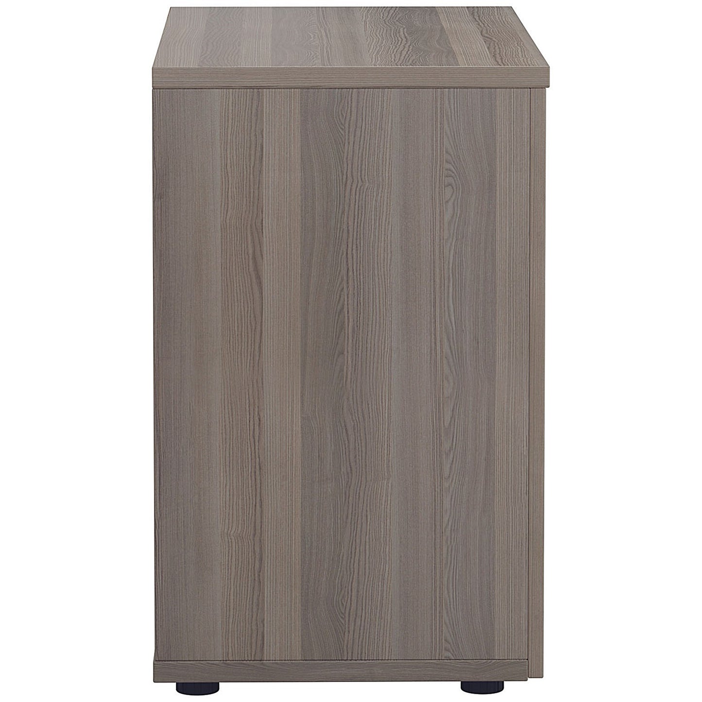 Jemini Desk High Wooden Cupboard, 1 Shelf, 730mm High, Grey Oak