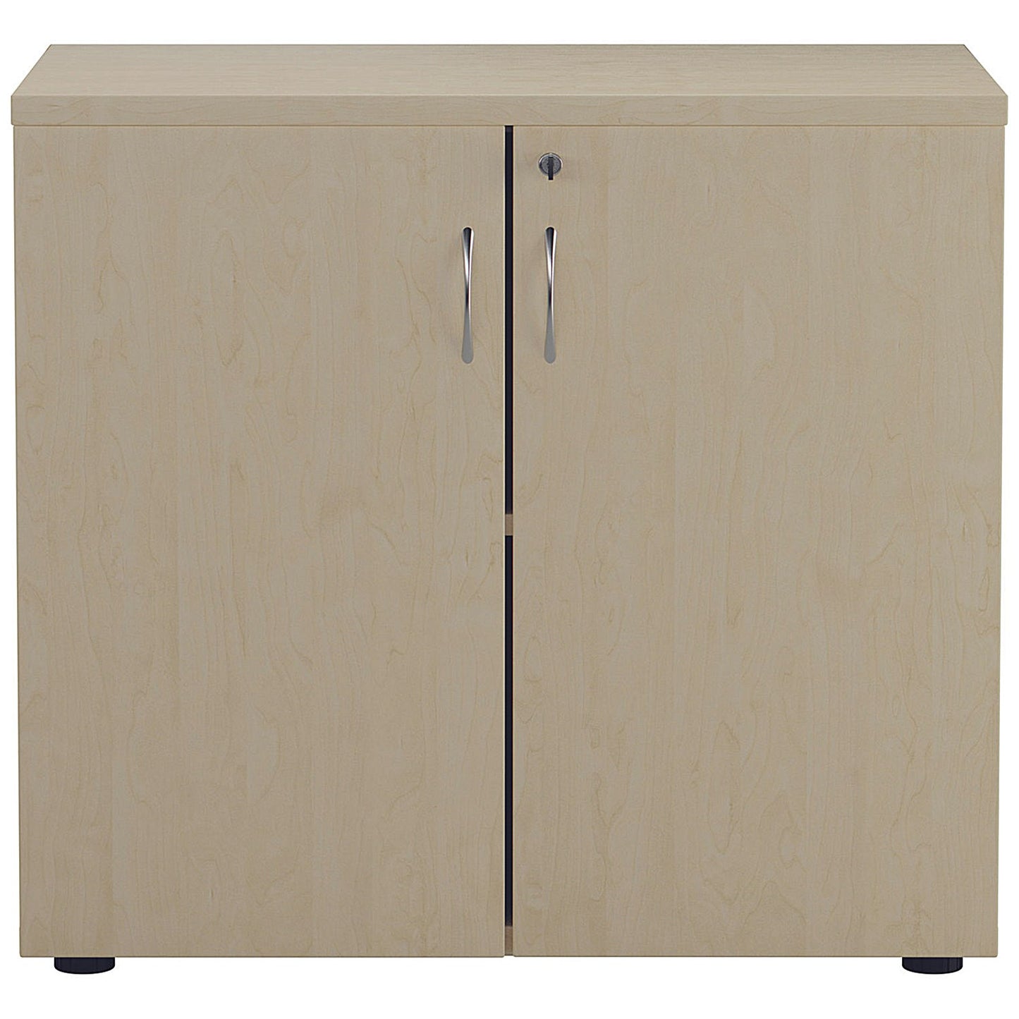 Jemini Desk High Wooden Cupboard, 1 Shelf, 730mm High, Maple