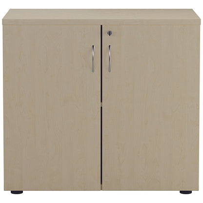 Jemini Desk High Wooden Cupboard, 1 Shelf, 730mm High, Maple