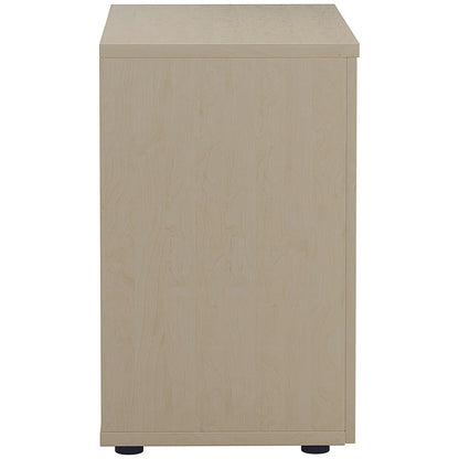 Jemini Desk High Wooden Cupboard, 1 Shelf, 730mm High, Maple