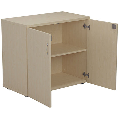 Jemini Desk High Wooden Cupboard, 1 Shelf, 730mm High, Maple