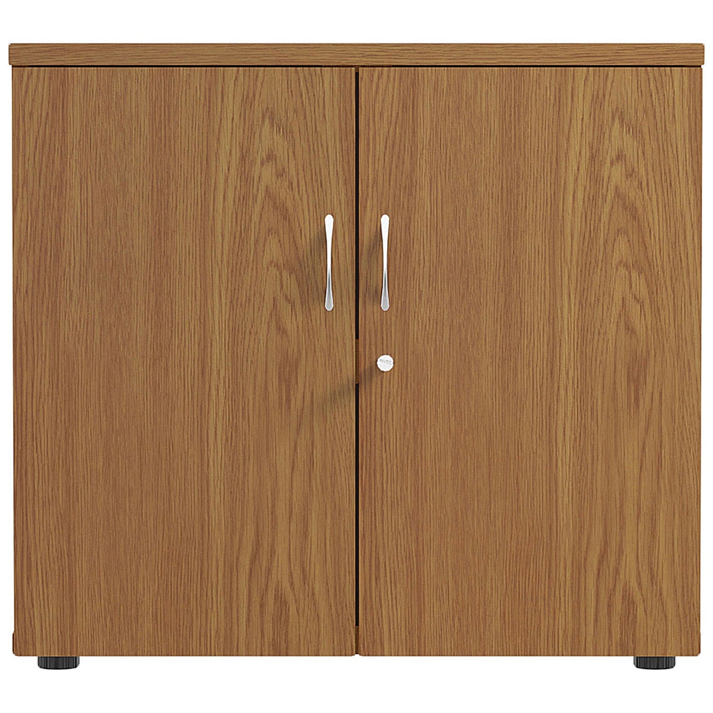 Jemini Desk High Wooden Cupboard, 1 Shelf, 730mm High, Oak