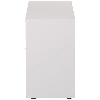 Jemini Desk High Wooden Cupboard, 1 Shelf, 730mm High, White