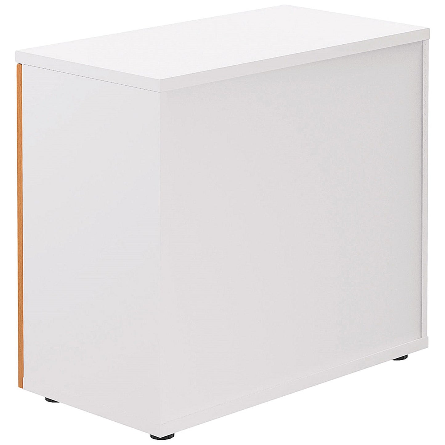 Jemini Two-Tone Desk High Cupboard, 1 Shelf, 730mm High, Beech and White