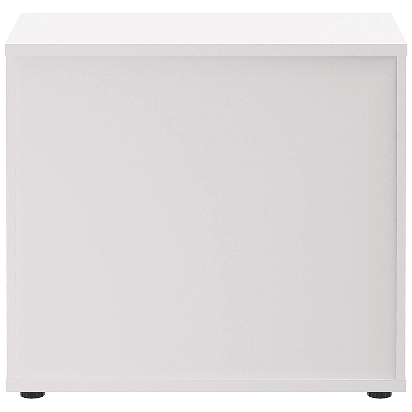 Jemini Two-Tone Desk High Cupboard, 1 Shelf, 730mm High, Beech and White