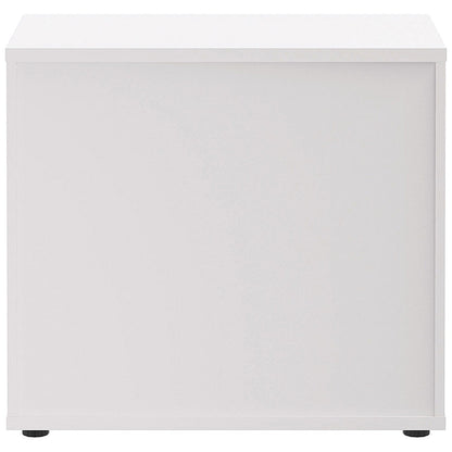 Jemini Two-Tone Desk High Cupboard, 1 Shelf, 730mm High, Beech and White