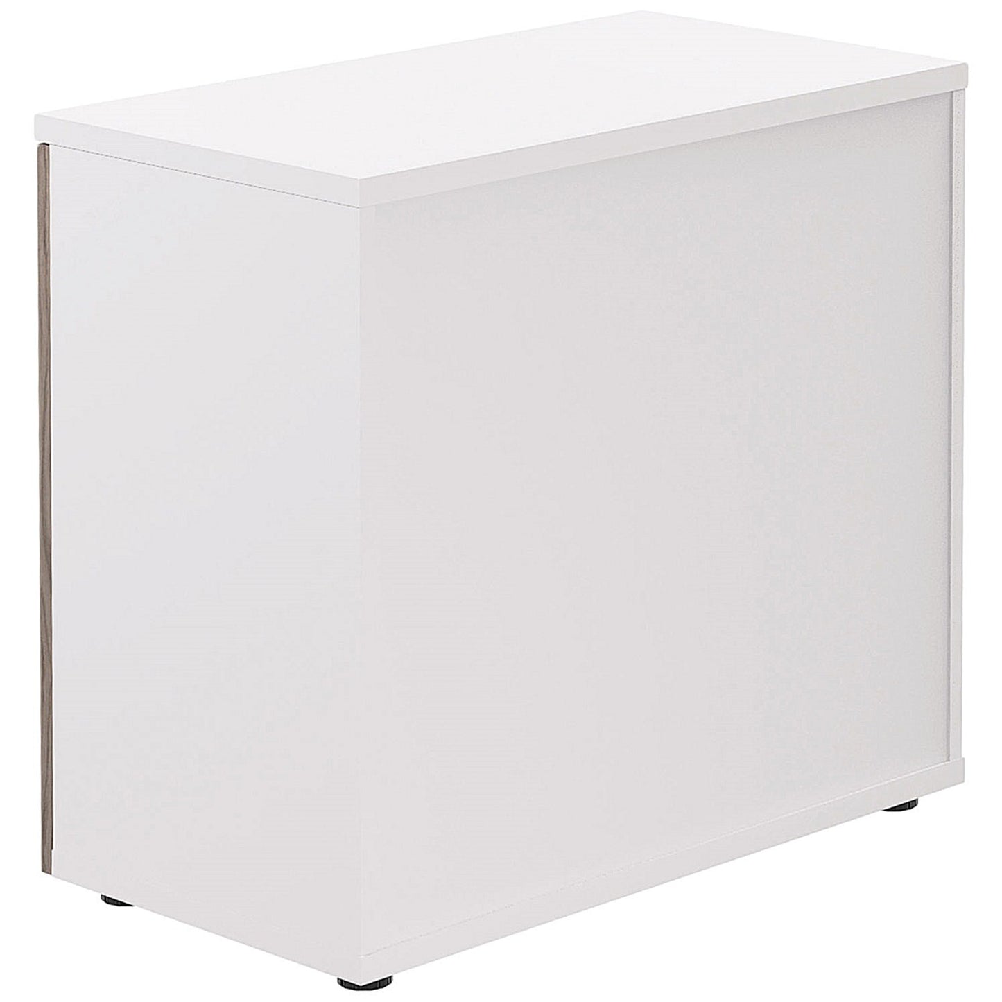 Jemini Two-Tone Desk High Cupboard, 1 Shelf, 730mm High, Grey Oak and White