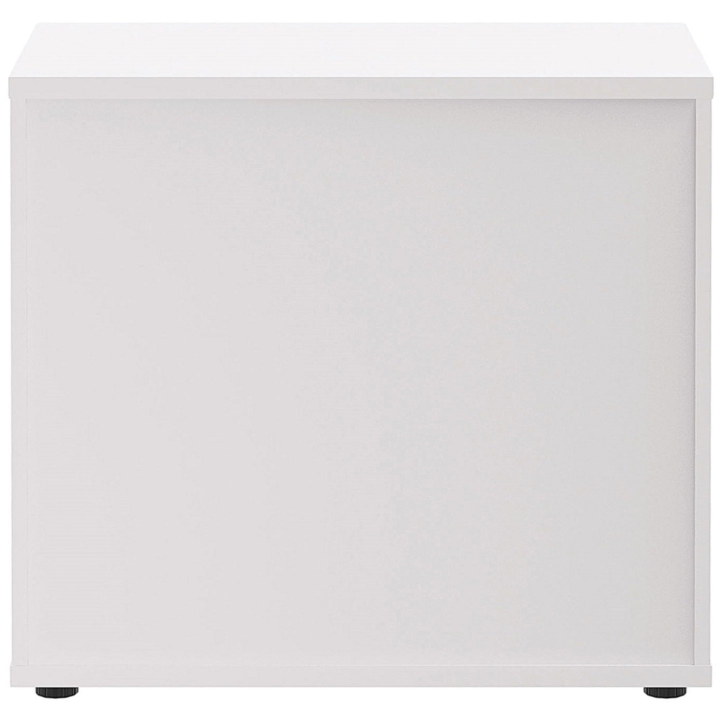 Jemini Two-Tone Desk High Cupboard, 1 Shelf, 730mm High, Grey Oak and White