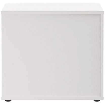 Jemini Two-Tone Desk High Cupboard, 1 Shelf, 730mm High, Grey Oak and White