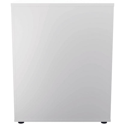 Jemini Two-Tone Desk High Cupboard, 1 Shelf, 730mm High, Maple and White