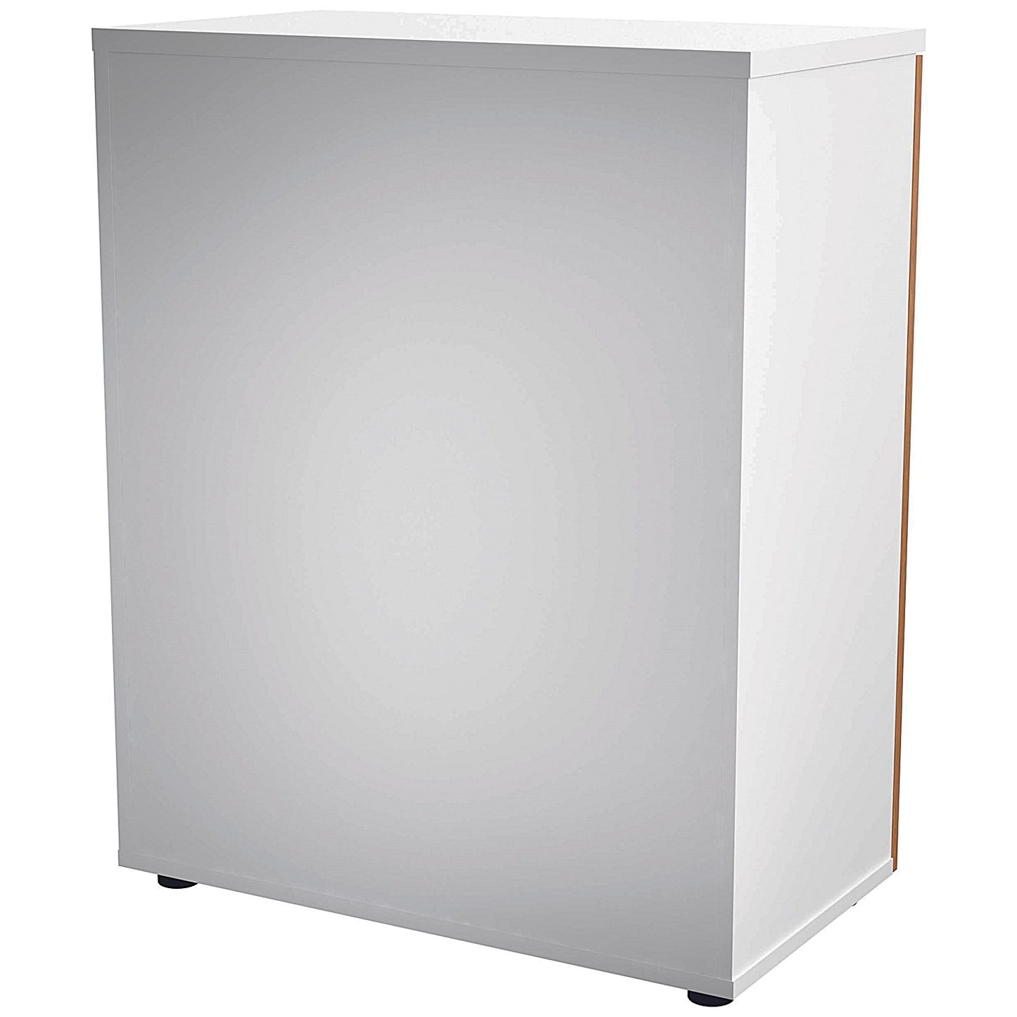 Jemini Two-Tone Desk High Cupboard, 1 Shelf, 730mm High, Oak and White