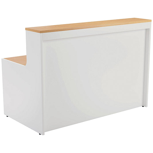 Jemini Two-Tone Reception Unit, 1400x800x740mm, Oak & White Easy2Order : KF816357