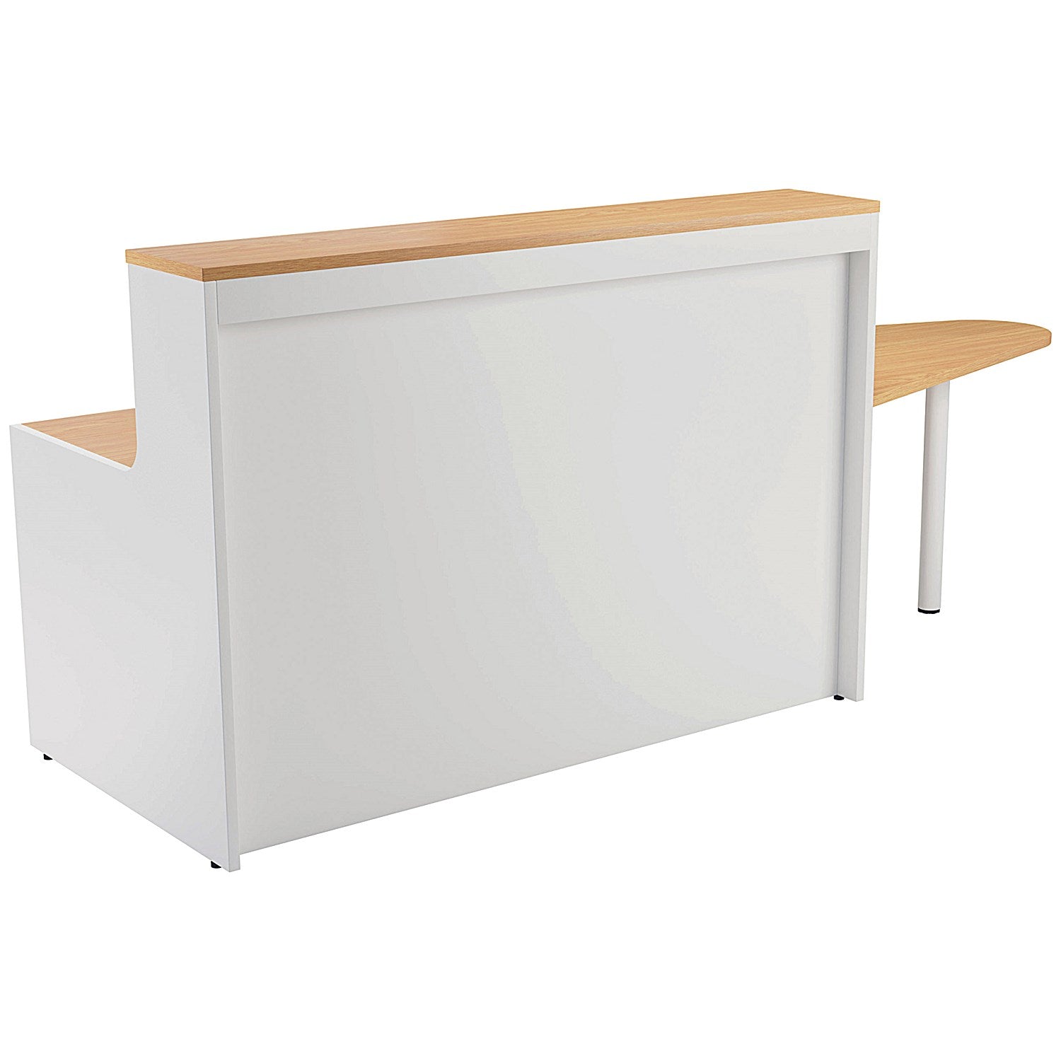 Jemini Two-Tone Reception Unit with Extension, 1400x800x740mm, Oak & White Easy2Order : KF816370