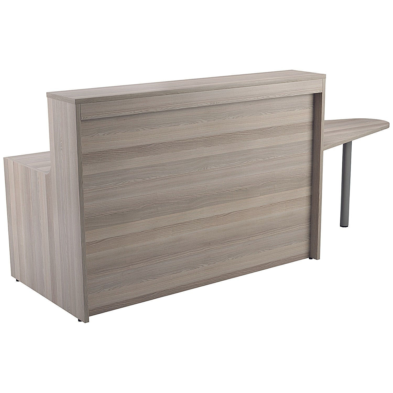 Jemini Reception Unit with Extension, 1400x800x740mm, Grey Oak Easy2Order : KF818252