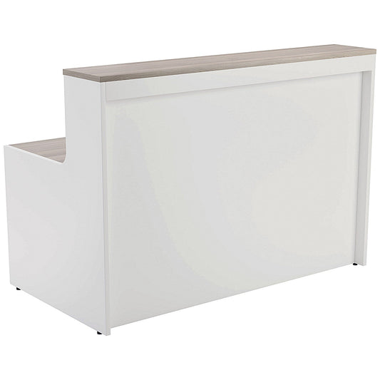 Jemini Two-Tone Reception Unit, 1400x800x740mm, Grey Oak & White Easy2Order : KF818374