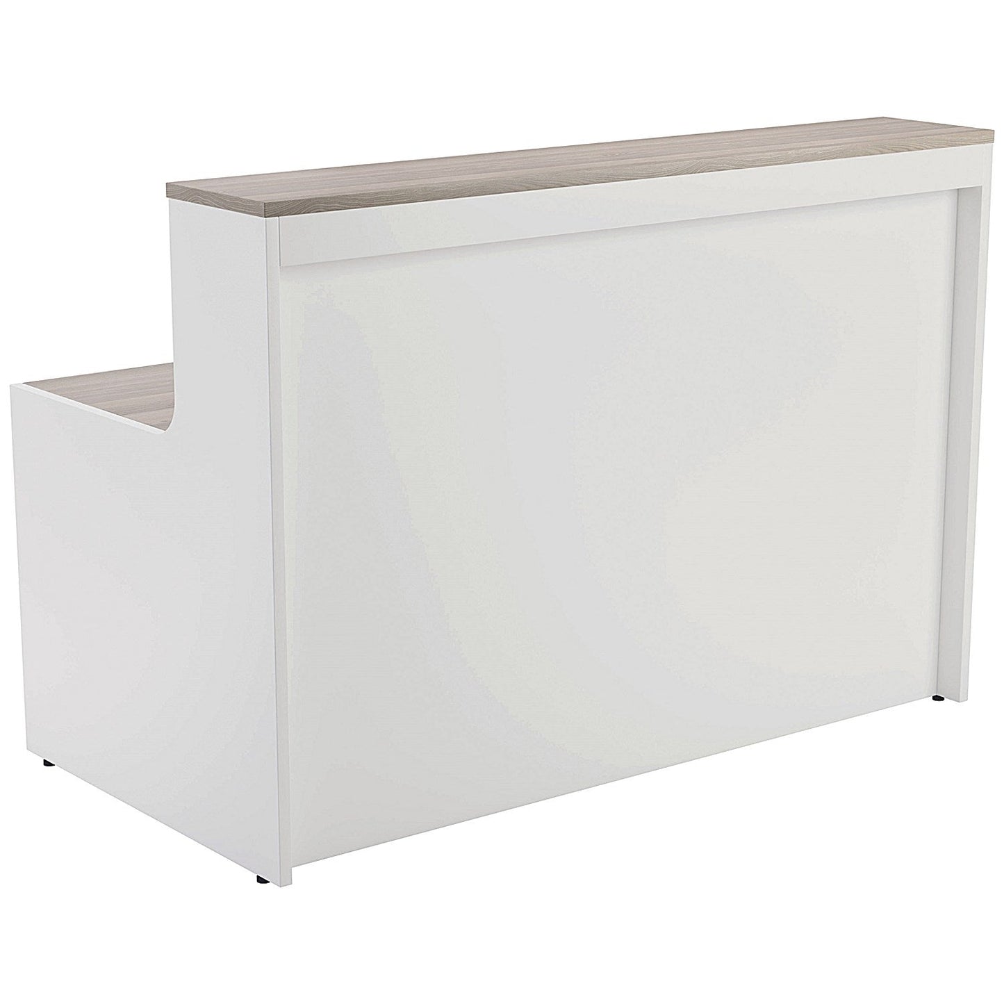 Jemini Two-Tone Reception Unit, 1600x800x740mm, Grey Oak & White Easy2Order : KF818436
