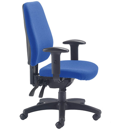 Avior Centro Call Centre Chair, Height Adjustable Arms, Blue